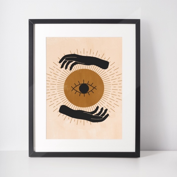 Wall Art Bohemian Celestial Hands Print Poster Illustration Unframed - Picture 5 of 5
